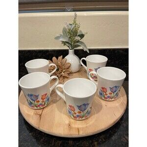 Corning 5 Fresh Cut Tulip Mugs
